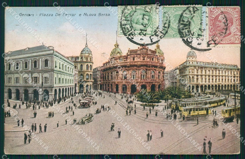 Genova Città Piazza De Ferrari cartolina WX2969 – fronte