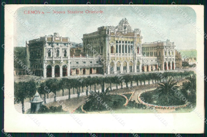 Genova Città Nuova Stazione Orientale Genova Brignole cartolina WX2972 – fronte