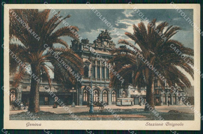 Genova Città Stazione Brignole Chiaro di Luna cartolina WX2973 – fronte