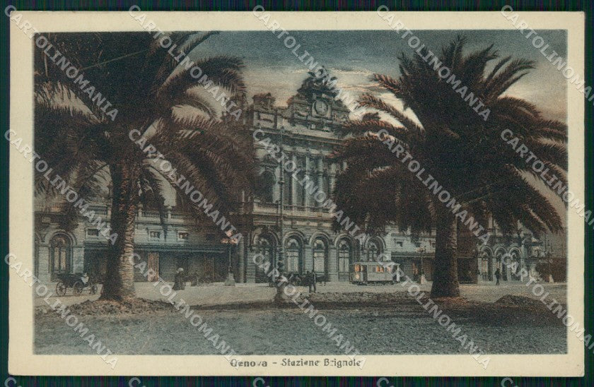 Genova Città Stazione Brignole Chiaro di Luna cartolina WX2974 – fronte