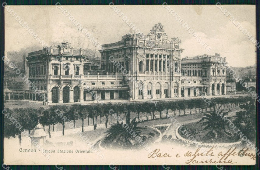 Genova Città Nuova Stazione Orientale Genova Brignole cartolina WX2983 – fronte