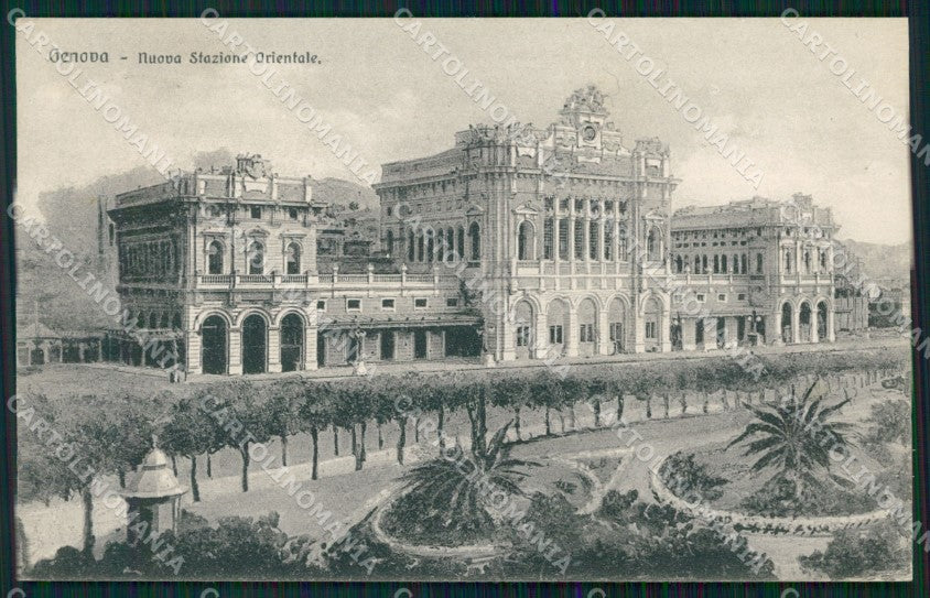 Genova Città Nuova Stazione Orientale Genova Brignole cartolina WX2984 – fronte