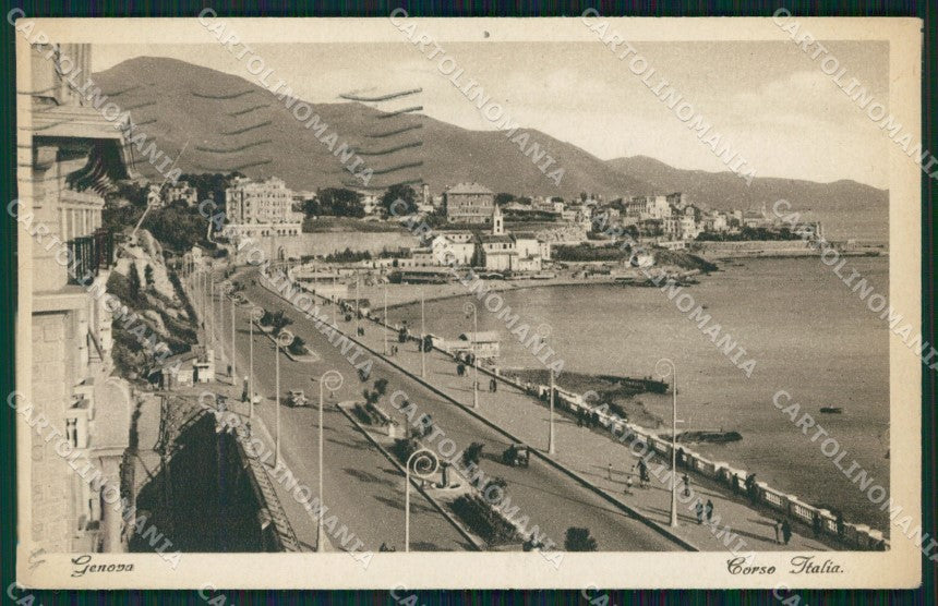 Genova Città Corso Italia cartolina WX2989 – fronte