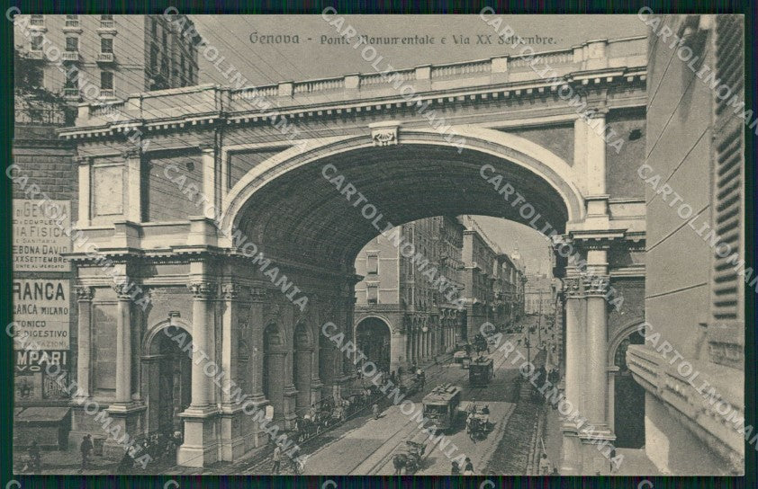 Genova Città Ponte Monumentale SCOLLATA cartolina WX2990 – fronte