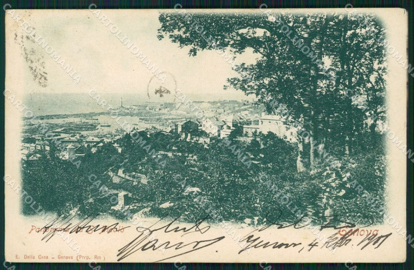 Genova Città Panorama da San Nicolò cartolina WX2996 – fronte