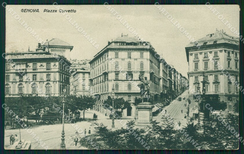 Genova Città Piazza Corvetto cartolina WX3000 – fronte