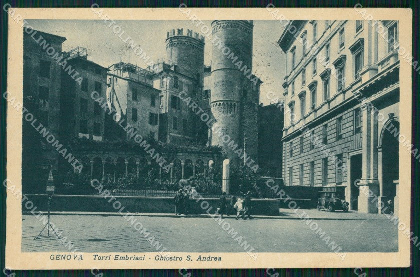 Genova Città Torre Embriaci PIEGHINA cartolina WX3007 – fronte