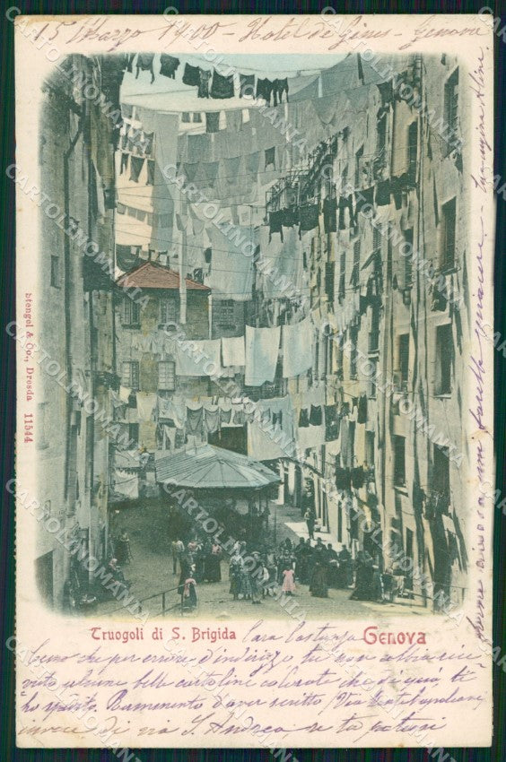 Genova Città Truogoli Santa Brigida cartolina WX3011 – fronte