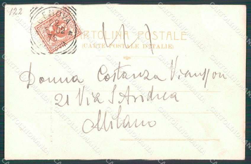 Genova Città Palazzo Tursi cartolina WX3012 – retro