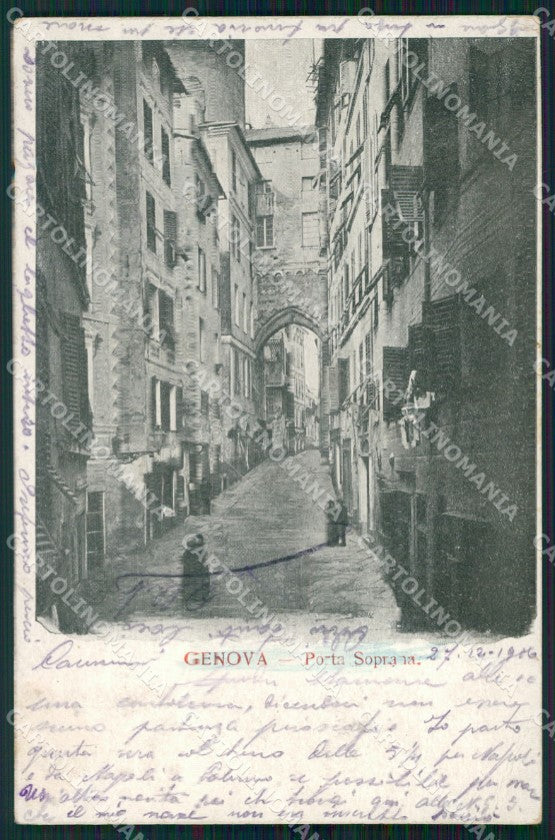 Genova Città Porta Soprana cartolina WX3018 – fronte