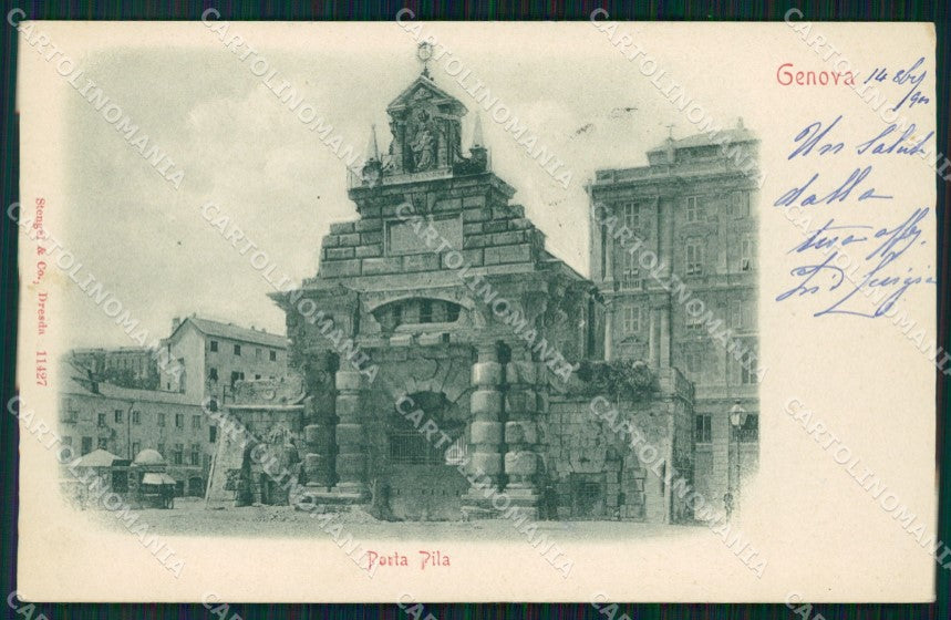Genova Città Porta Pila FORI cartolina WX3019 – fronte