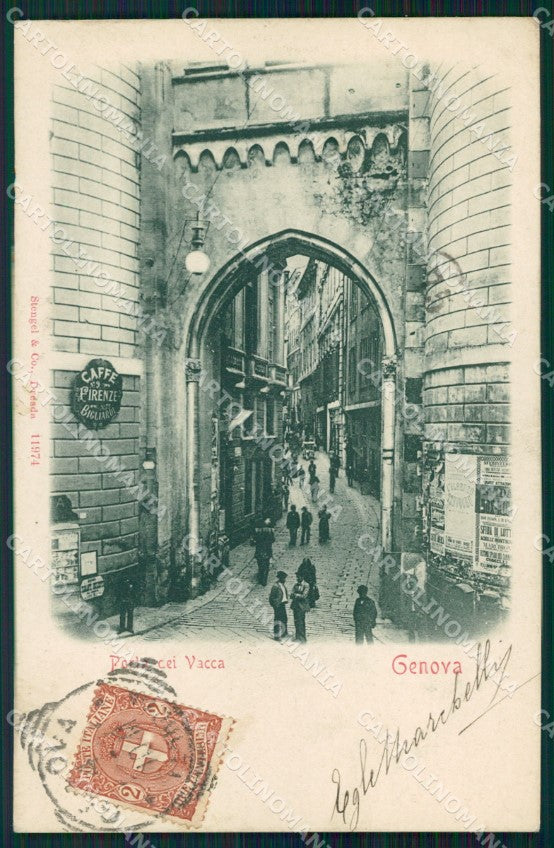 Genova Città Porta Dei Vacca PIEGHINA cartolina WX3022 – fronte