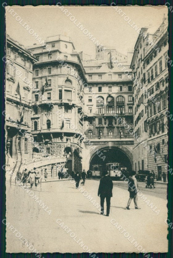 Genova Città Piazza Corridoni Tram cartolina WX3023 – fronte