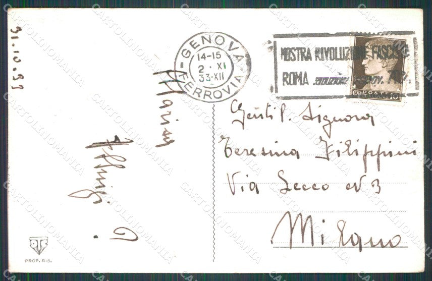 Genova Città Via XX Settembre PIEGHINA cartolina WX3027 – retro