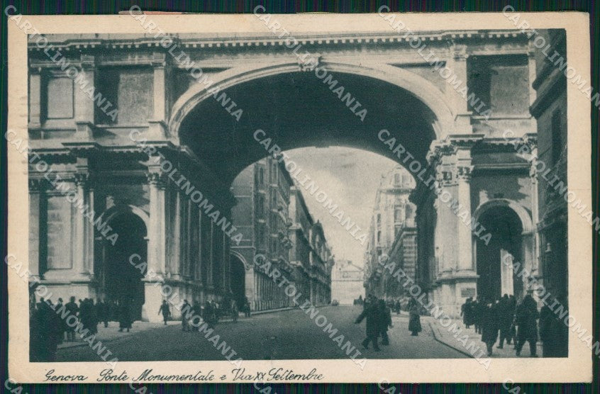 Genova Città Porta Monumentale PIEGHE cartolina WX3028 – fronte