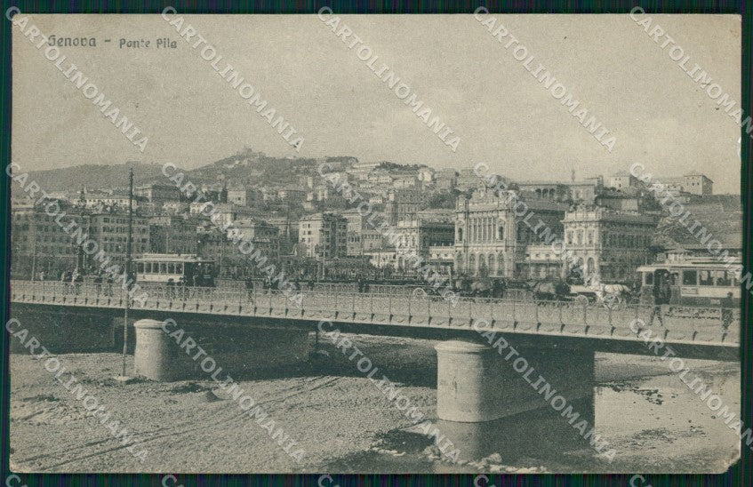 Genova Città Ponte Pila cartolina WX3029 – fronte