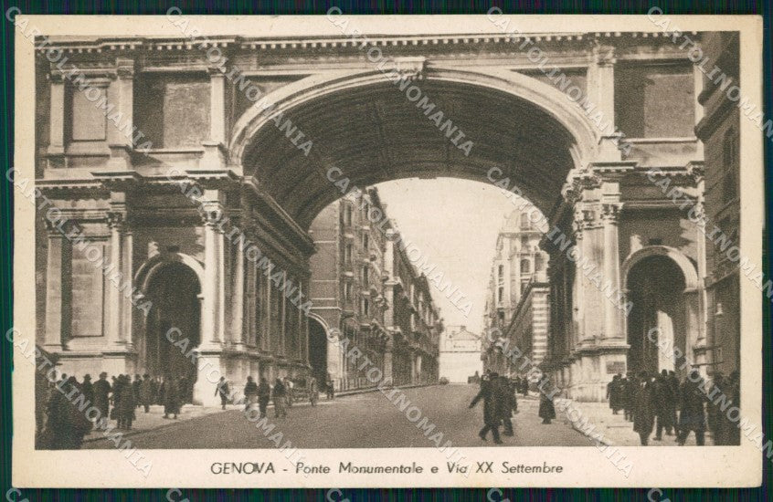 Genova Città Ponte Monumentale cartolina WX3030 – fronte