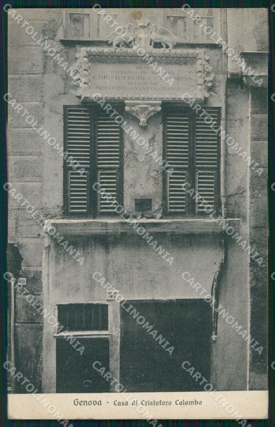 Genova Città Casa Cristoforo Colombo cartolina WX3039 – fronte