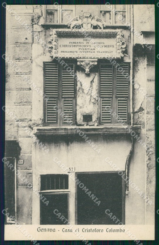 Genova Città Casa Cristoforo Colombo cartolina WX3040 – fronte