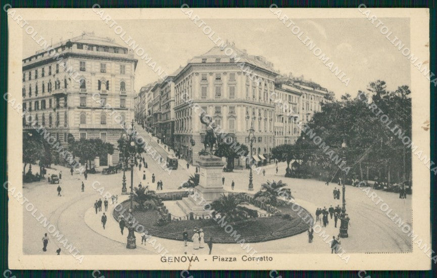 Genova Città Piazza Corvetto cartolina WX3049 – fronte