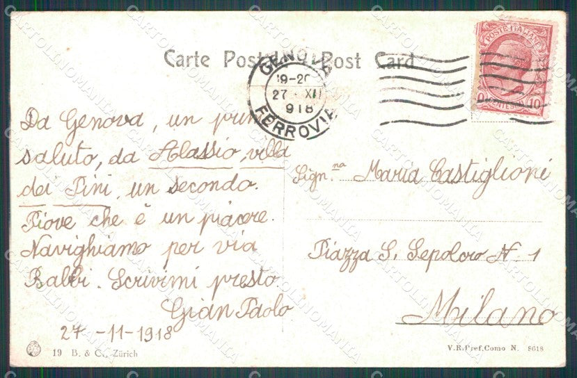 Genova Città Porto cartolina WX3057 – retro