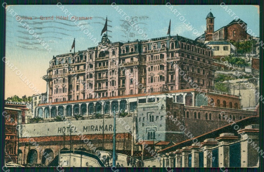 Genova Città Hotel Miramare cartolina WX3060 – fronte