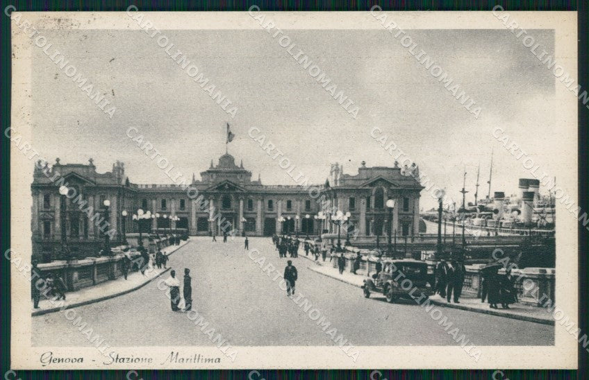 Genova Città Stazione Marittima Auto cartolina WX3062 – fronte