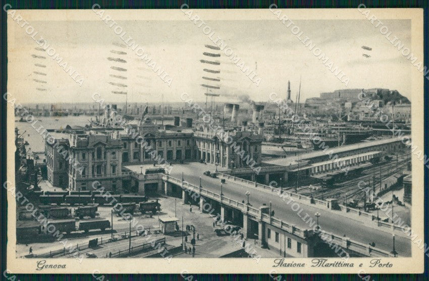 Genova Città Stazione Marittima Treni cartolina WX3065 – fronte