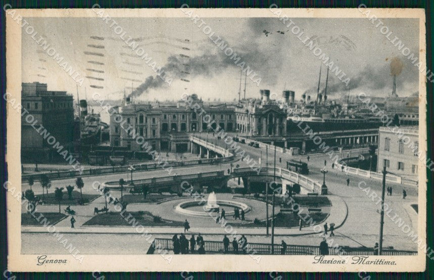 Genova Città Stazione Marittima cartolina WX3066 – fronte