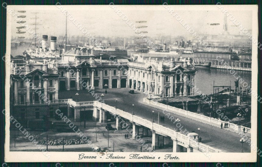 Genova Città Stazione Marittima cartolina WX3067 – fronte
