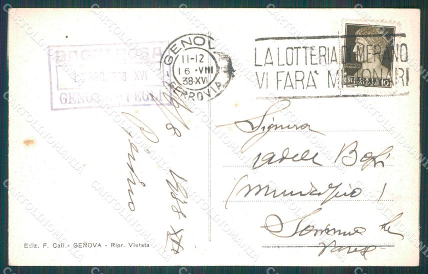 Genova Città Stazione Marittima cartolina WX3068 – retro