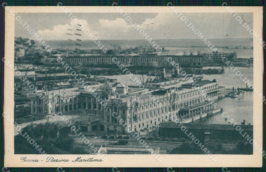 Genova Città Stazione Marittima cartolina WX3069 – fronte