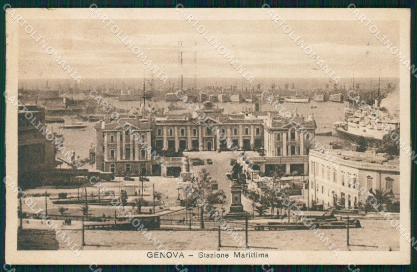 Genova Città Stazione Marittima cartolina WX3071 – fronte