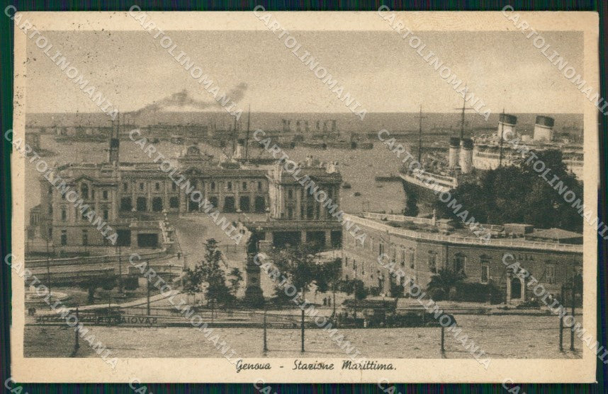 Genova Città Stazione Marittima cartolina WX3075 – fronte