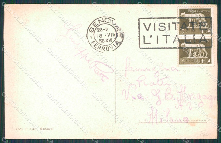 Genova Città Stazione Marittima cartolina WX3075 – retro