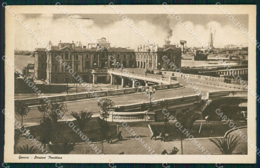 Genova Città Stazione Marittima cartolina WX3076 – fronte