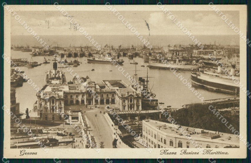 Genova Città Nuova Stazione Marittima cartolina WX3077 – fronte