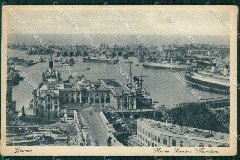 Genova Città Nuova Stazione Marittima ABRASA cartolina WX3078 – fronte