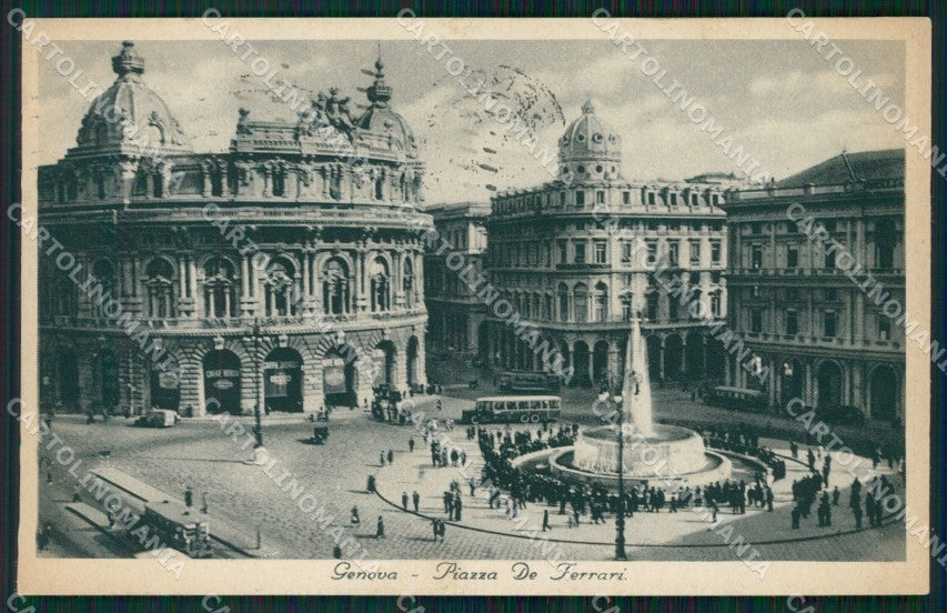Genova Città Piazza De Ferrari cartolina WX3081 – fronte