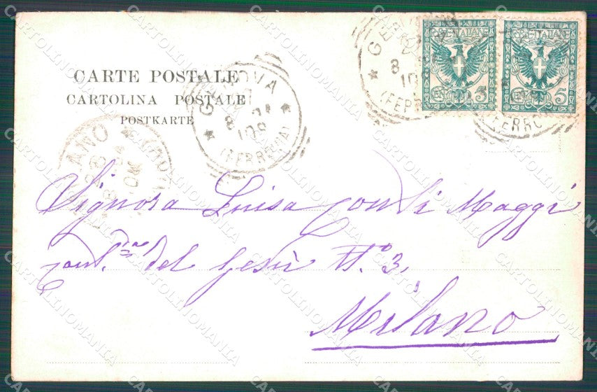Genova Città Porta Pila PIEGA cartolina WX3096 – retro