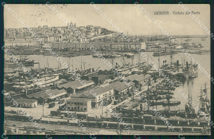 Genova Città Porto PIEGHE cartolina WX3103 – fronte