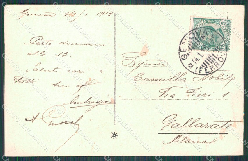 Genova Città Porto PIEGHE cartolina WX3103 – retro