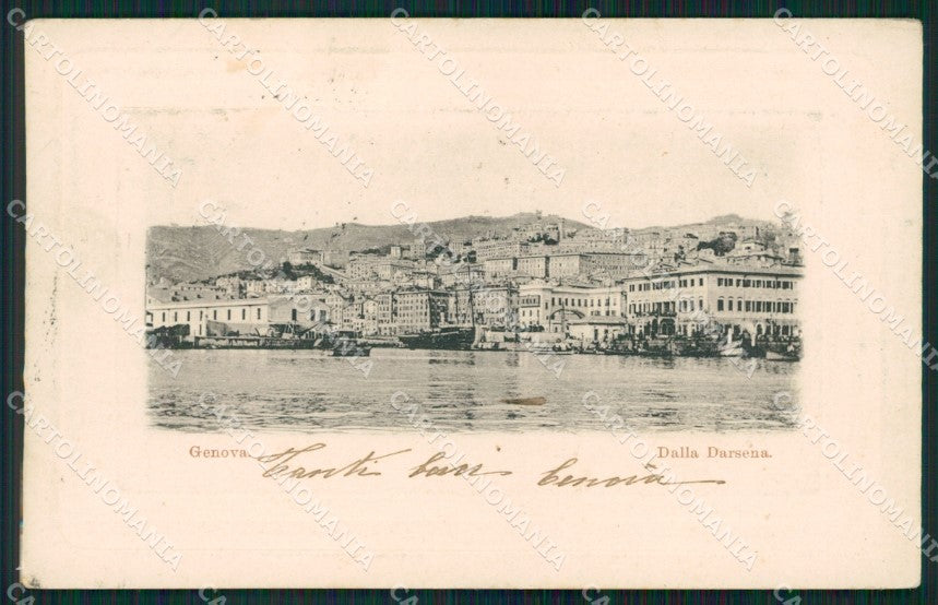 Genova Città Darsena cartolina WX3105 – fronte