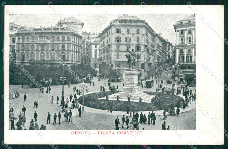 Genova Città Piazza Corvetto cartolina WX3108 – fronte