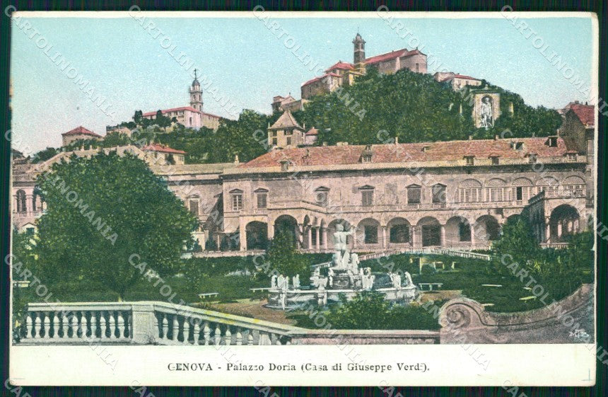 Genova Città Palazzo Doria Casa Giuseppe Verdi cartolina WX3116 – fronte