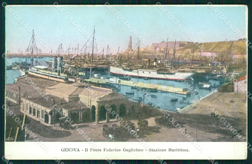 Genova Città Ponte Federico Guglielmo cartolina WX3117 – fronte