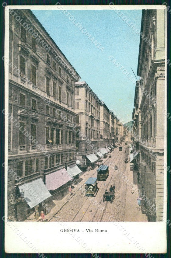 Genova Città Via Roma Tram cartolina WX3119 – fronte