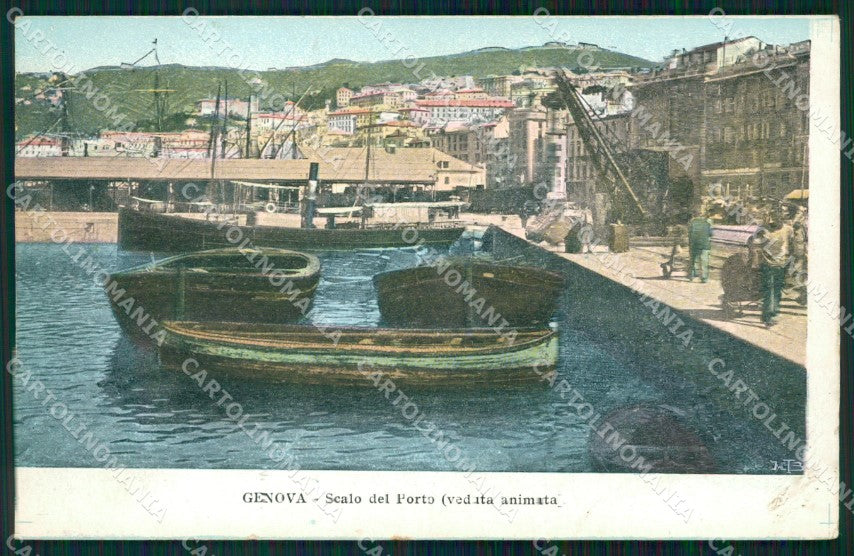 Genova Città Scalo del Porto cartolina WX3122 – fronte