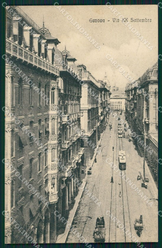 Genova Città Via XX Settembre cartolina WX3123 – fronte