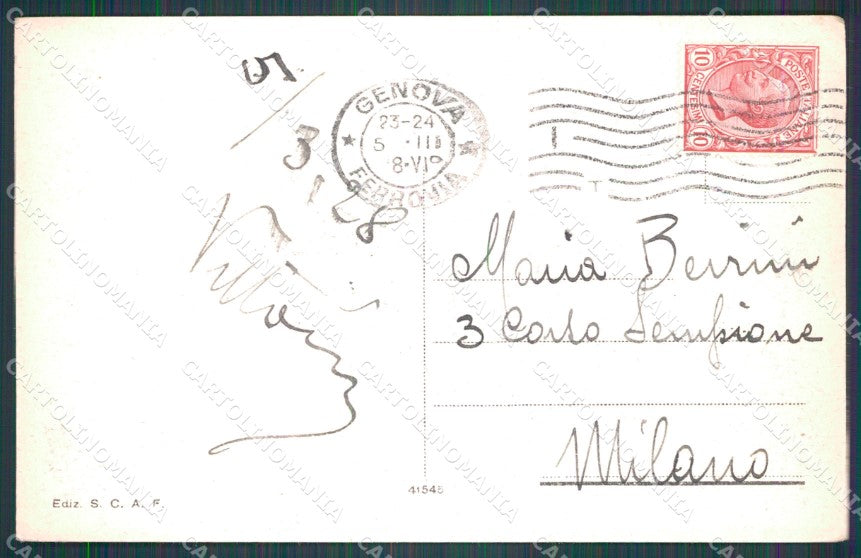 Genova Città Via XX Settembre PIEGHINA cartolina WX3124 – retro